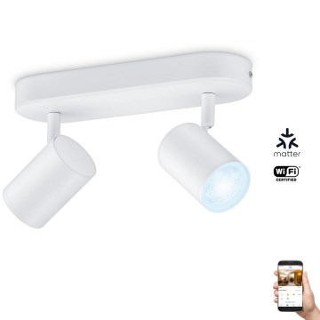 WiZ - Faretto LED dimmerabile IMAGEO 2xGU10/4,9W/230V 2700-6500K Wi-Fi CRI 90 bianco