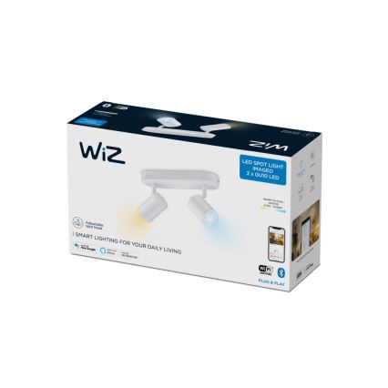 WiZ - Faretto LED dimmerabile IMAGEO 2xGU10/4,9W/230V 2700-6500K Wi-Fi CRI 90 bianco