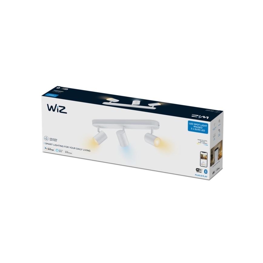 WiZ - Faretto LED dimmerabile IMAGEO 3xGU10/4,9W/230V 2700-6500K Wi-Fi CRI 90 bianco