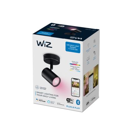 WiZ - Faretto LED RGBW Dimmerabile IMAGEO 1xGU10/4,9W/230V CRI 90 Wi-Fi nero