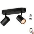 WiZ - Faretto LED RGBW Dimmerabile IMAGEO 2xGU10/4,9W/230V 2200-6500K Wi-Fi CRI 90 nero