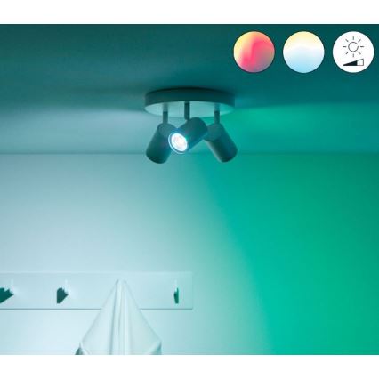 WiZ - Faretto LED RGBW Dimmerabile IMAGEO 3xGU10/4,9W/230V 2200-6500K Wi-Fi CRI 90 bianco
