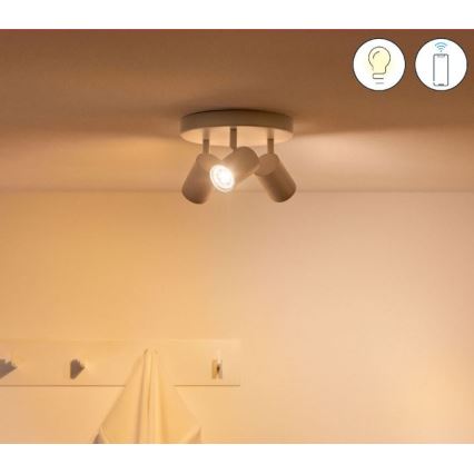 WiZ - Faretto LED RGBW Dimmerabile IMAGEO 3xGU10/4,9W/230V 2200-6500K Wi-Fi CRI 90 bianco