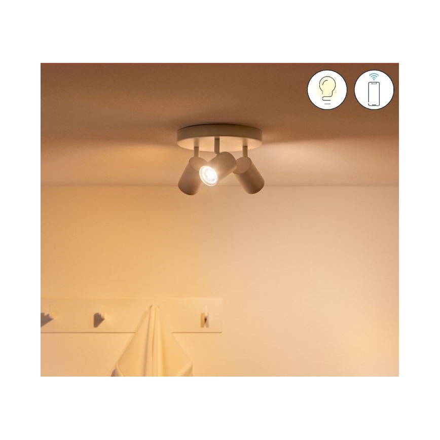 WiZ - Faretto LED RGBW Dimmerabile IMAGEO 3xGU10/4,9W/230V 2200-6500K Wi-Fi CRI 90 bianco