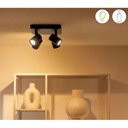 WiZ - Faretto LED RGBW Dimmerabile IMAGEO 4xGU10/4,9W/230V 2200-6500K Wi-Fi CRI 90 nero