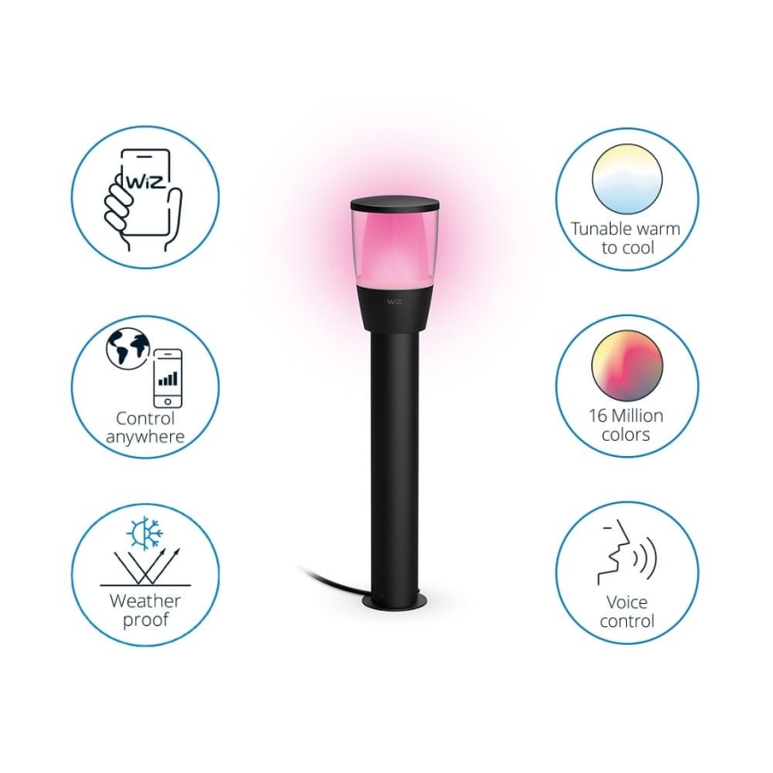 WiZ - Lampada da esterno dimmerabile LED RGBW ELPAS LED/4,8W/12/230V 2700-5000K IP65 Wi-Fi