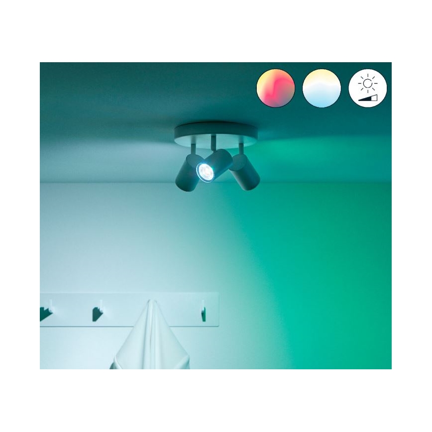 WiZ - LED RGBW dimmbare Einbauleuchte IMAGEO 3xGU10/4,9W/230V 2200-6500K Wi-Fi CRI 90 weiß