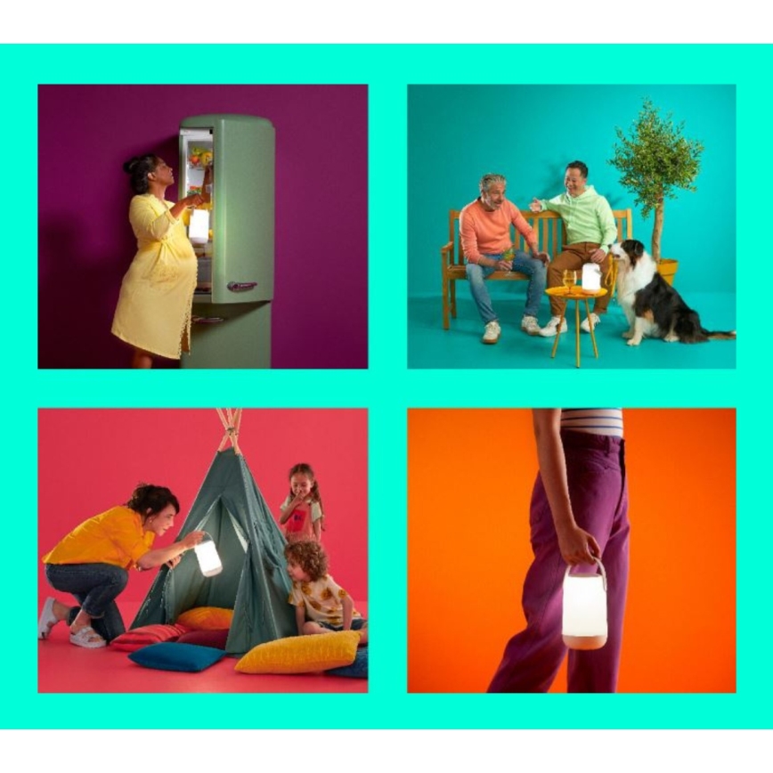 WiZ - LED RGBW dimmbare tragbare Lampe MOBILE LED/13,5W/5V 2200-6500K Wi-Fi 1800 mAh