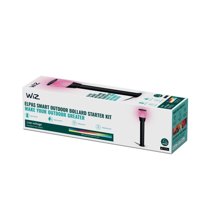 WiZ - LED RGBW Dimmerabile per esterni lampada ELPAS LED/4,8W/12/230V 2700-5000K IP65 Wi-Fi
