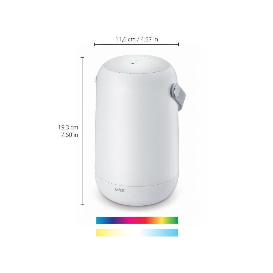 WiZ - Lampe nomade dimmable LED RGBW MOBILE — 13,5 W / 5 V, 2200–6500 K, Wi‑Fi, batterie 1800 mAh