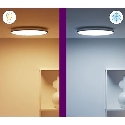 WiZ - LED RGBW Plafoniera dimmerabile RUNE LED/21W/230V 2200-6500K Wi-Fi nero