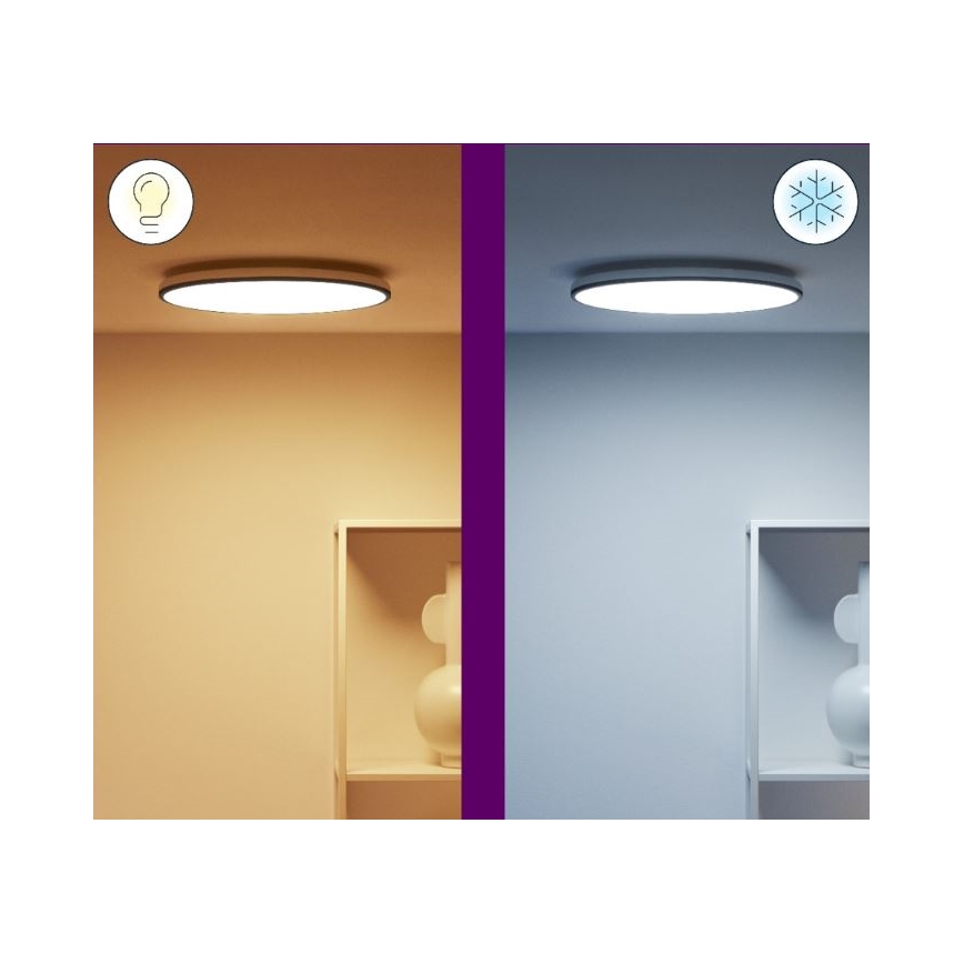 WiZ - LED RGBW Plafoniera dimmerabile RUNE LED/21W/230V 2200-6500K Wi-Fi nero