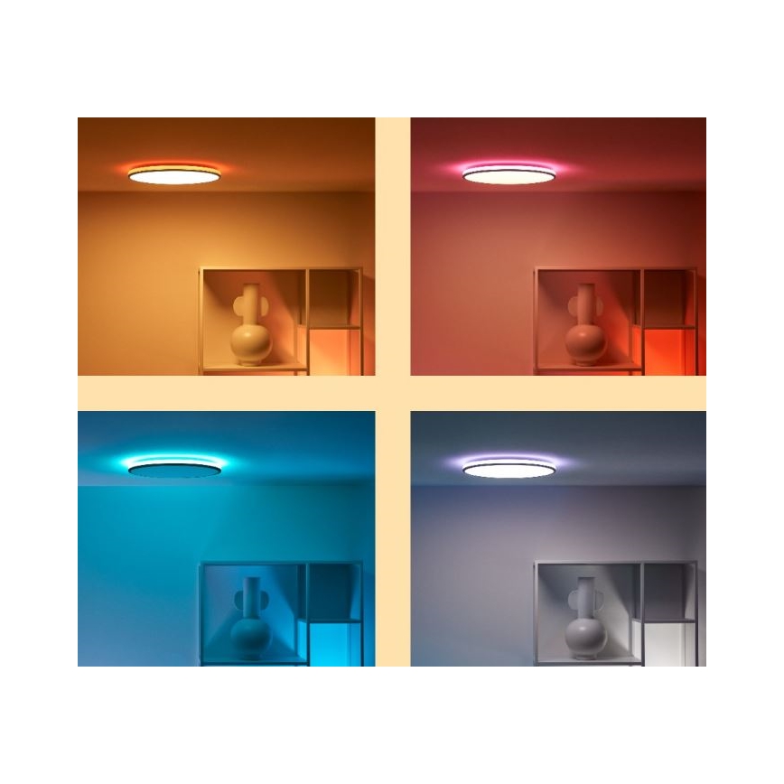 WiZ - LED RGBW Plafoniera dimmerabile RUNE LED/21W/230V 2200-6500K Wi-Fi nero