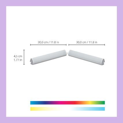 WiZ - LOT x2 Lampe LED RGBW  à intensité variable BAR LED/5,5W/230V 2200-6500K Wi-Fi