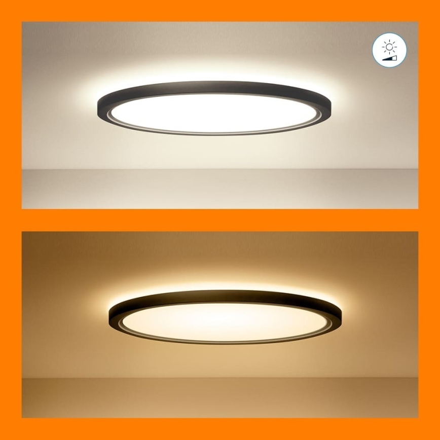 WiZ - Plafoniera LED RGB dimmerabile SUPERSLIM LED/22W/230V 2700-6500K Wi-Fi nero