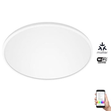 WiZ - Plafonnier à intensité variable LED RVB SUPERSLIM LED/32W/230V 2700-6500K Wi-Fi blanc