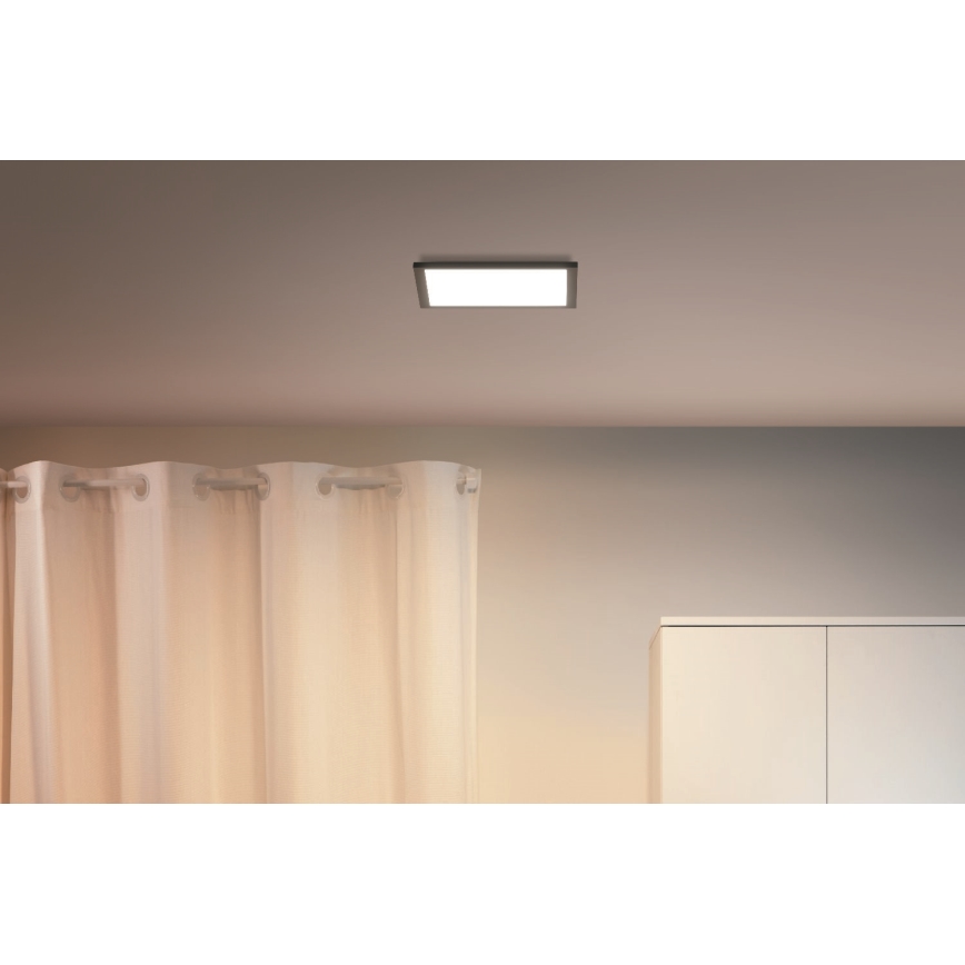 WiZ - Plafonnier LED à intensité variable SUPERSLIM LED/12W/230V 2700-6500K Wi-Fi noir