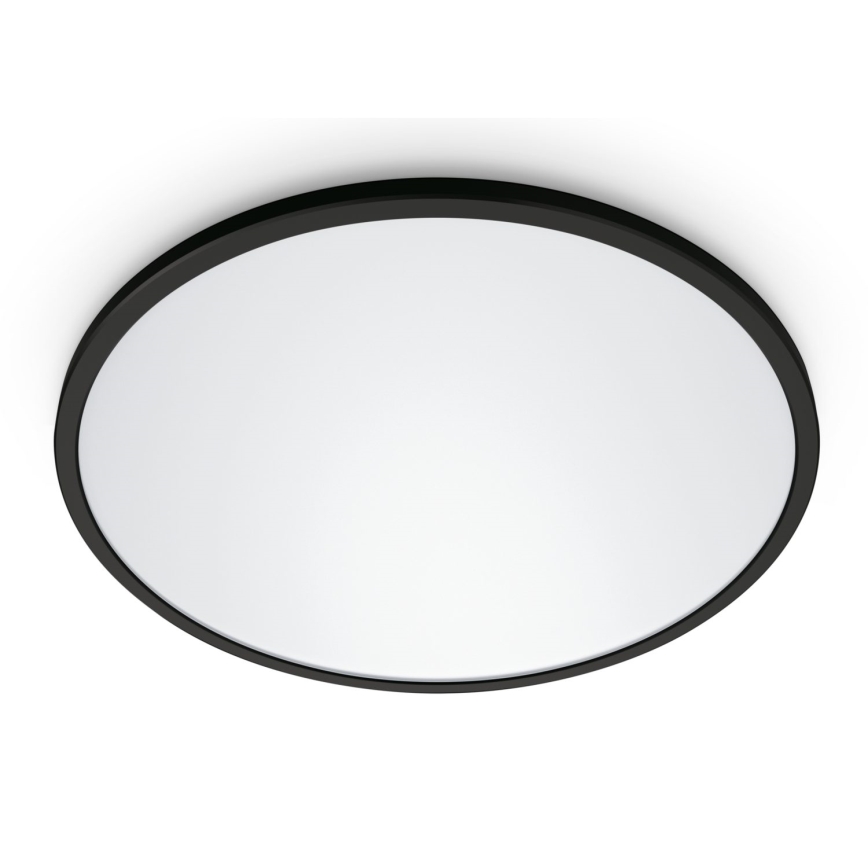 WiZ - Plafonnier LED à intensité variable SUPERSLIM LED/22W/230V 2700-6500K Wi-Fi noir