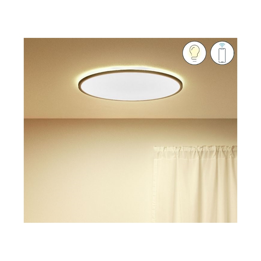 WiZ - Plafonnier LED à intensité variable SUPERSLIM LED/32W/230V 2700-6500K Wi-Fi noir
