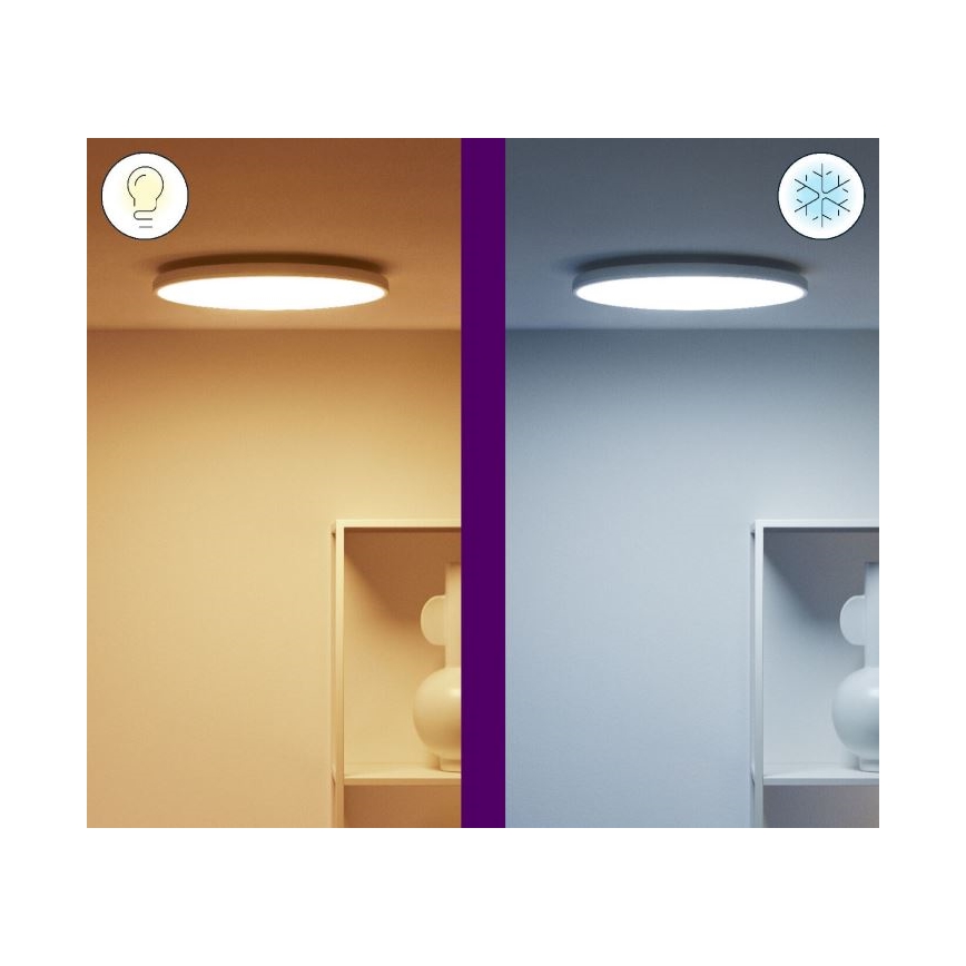 WiZ - Plafonnier LED RVBW à intensité variable RUNE LED/21W/230V 2700-6500K Wi-Fi blanc