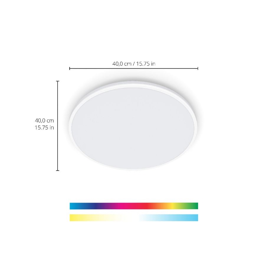 WiZ - Plafonnier LED RVBW à intensité variable RUNE LED/21W/230V 2700-6500K Wi-Fi blanc