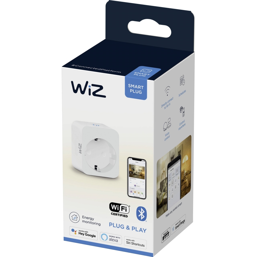 WiZ - Presa intelligente F 2300W + powermeter Wi-Fi SCHUKO