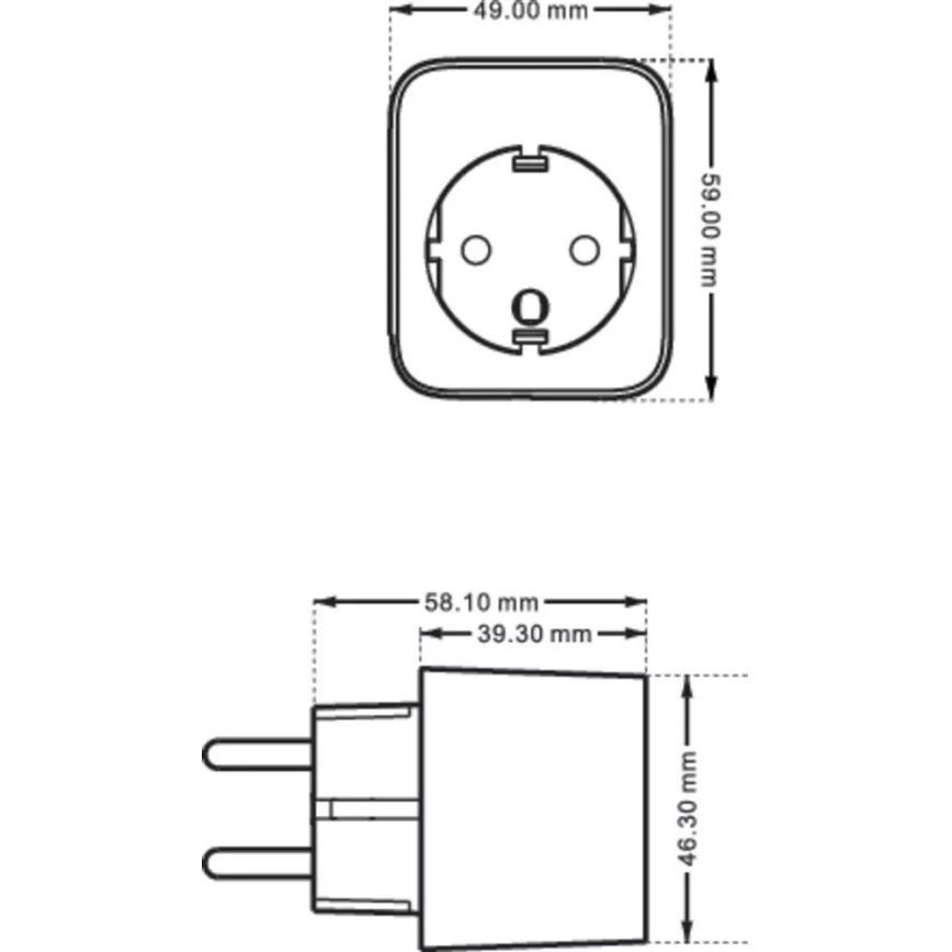 WiZ - Prise connectée E 2300W + compteur d'énergie Wi-Fi