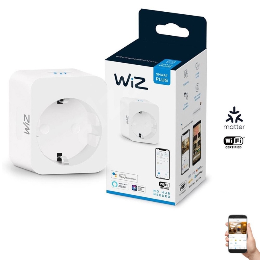 WiZ - Prise connectée F 2300W Wi-Fi SCHUKO