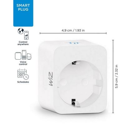 WiZ - Prise connectée F 2300W Wi-Fi SCHUKO