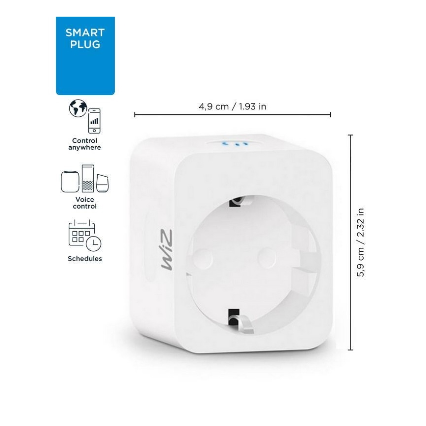 WiZ - Prise connectée F 2300W Wi-Fi SCHUKO