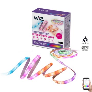 WiZ - Ruban RGBIC à intensité variable 10m LED/21W/230V 2700-6500K Wi-Fi