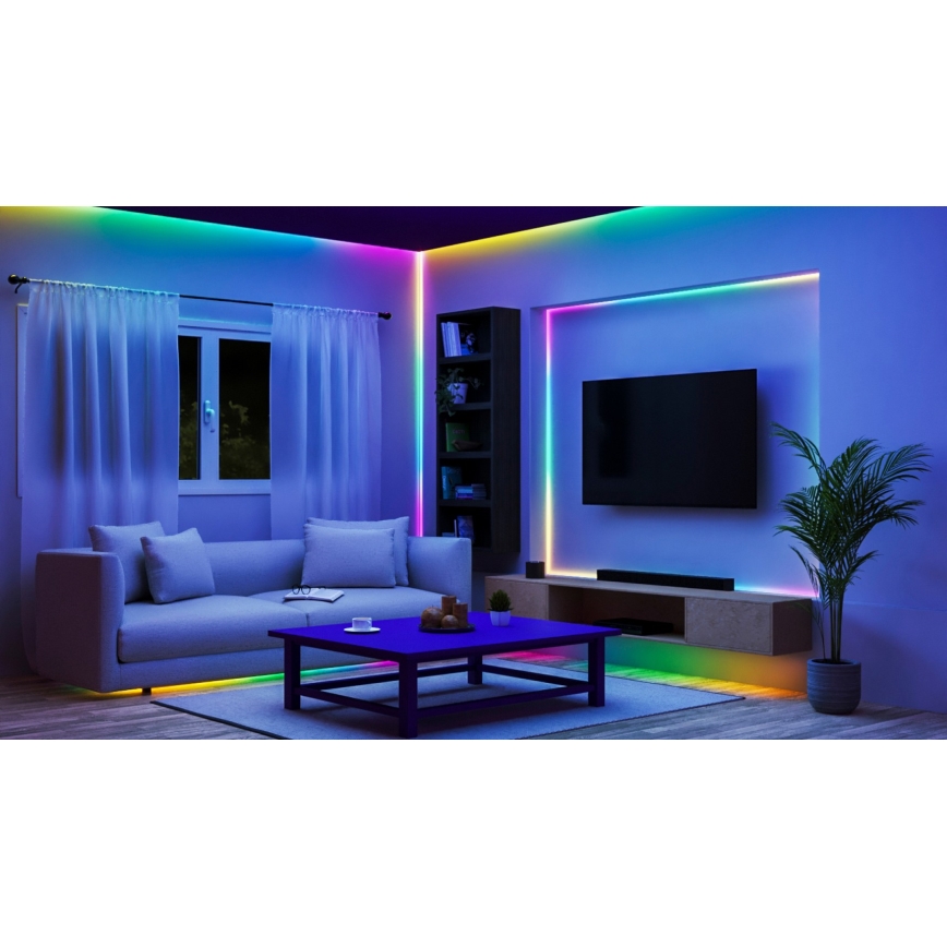 WiZ - Ruban RGBIC à intensité variable 10m LED/21W/230V 2700-6500K Wi-Fi