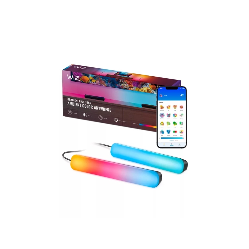 WiZ -SET 2x LED RGBIC dimmbare Leuchte GRADIENT LED/8,2W/230V 2700-6500K Wi-Fi