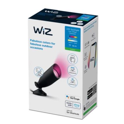 WiZ - Spot d'extérieur RGBW à intensité variable SPOT LED/4W/12V 2700K-5000K IP65 Wi-Fi