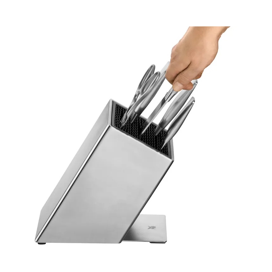 WMF - Ensemble de 6 couteaux de cuisine GRAND GOURMET avec bloc