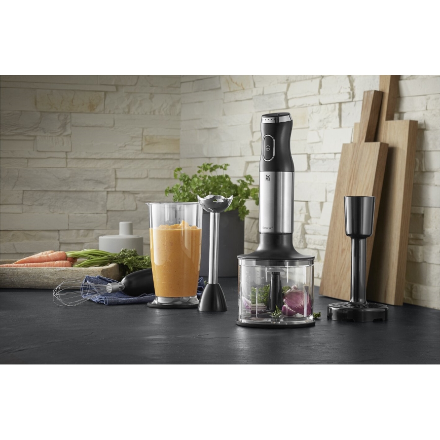 WMF - Frullatore a immersione con accessori 4in1 KULT X 600W/230V acciaio inossidabile