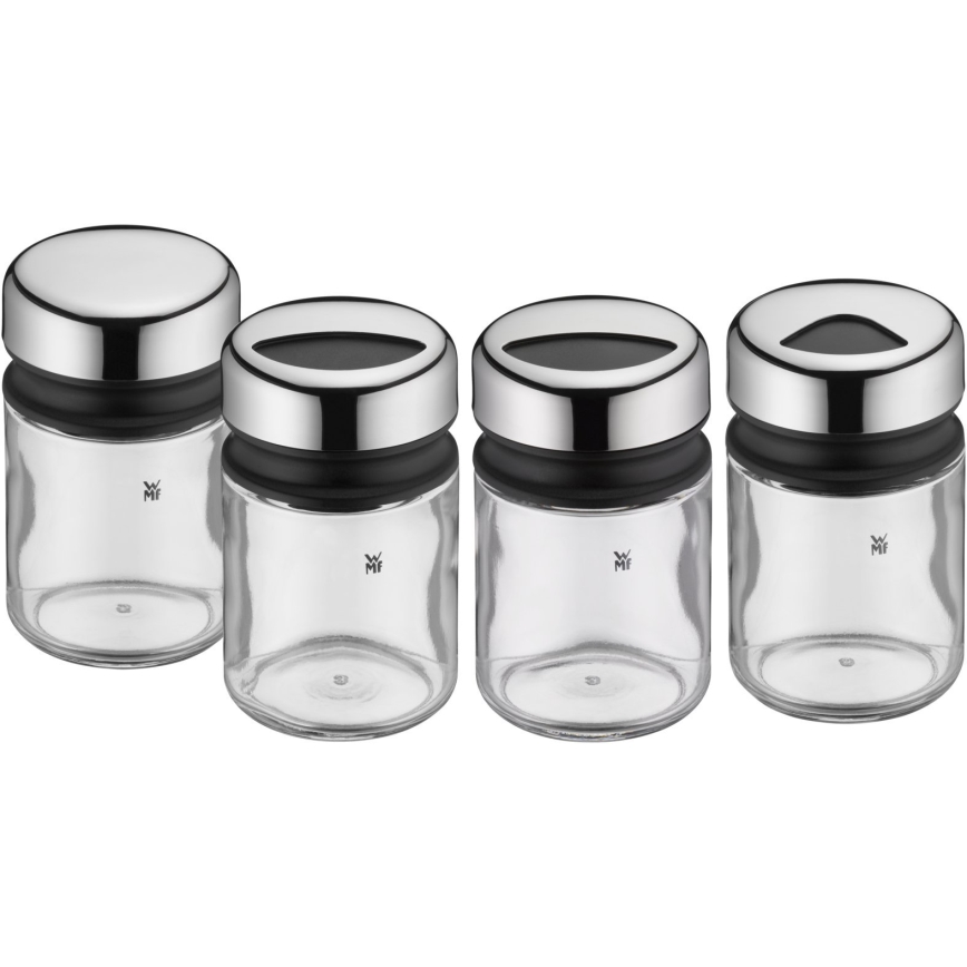 WMF - Gewürzgläser-Set 4 Stk. DEPOT 9,5 cm Edelstahl