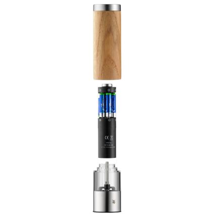 WMF - Macina spezie elettrico CERAMILL 6xAAA quercia