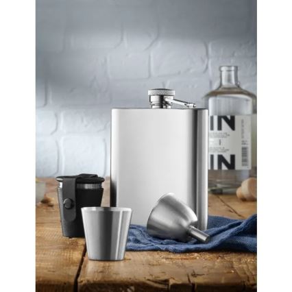 WMF - MANHATTAN Flachmann- und Schnapsglas-Set, 6-teilig