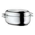 WMF - Ovale Bratpfanne mit Deckel  41x28,5 x18 cm Edelstahl