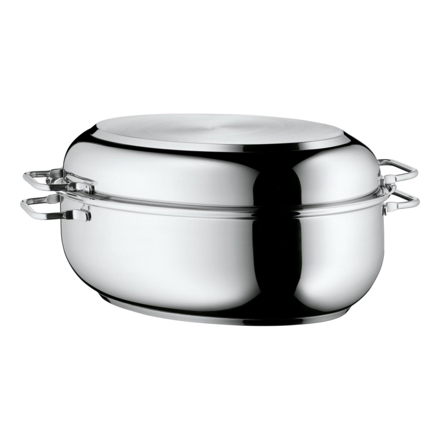 WMF - Rôtissoire ovale avec couvercle  41x28,5 x18 cm acier inoxydable