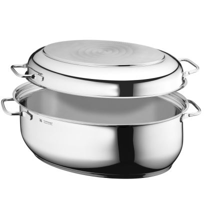 WMF - Rôtissoire ovale avec couvercle  41x28,5 x18 cm acier inoxydable