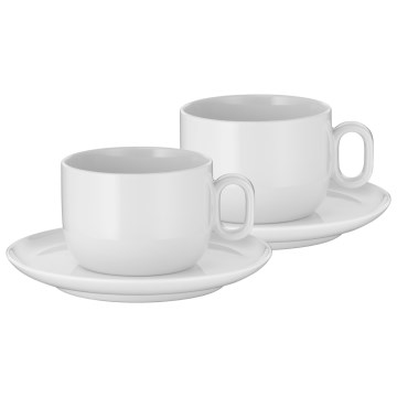 WMF - SET 2x Cappuccinotasse mit Untertasse BARISTA 160 ml weiß