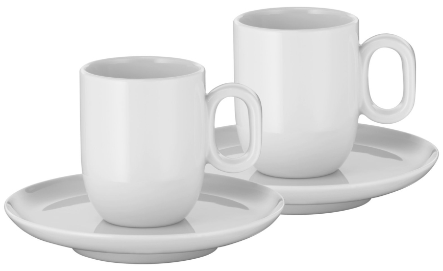 WMF - SET 2x Espressotasse mit Untertasse BARISTA weiß