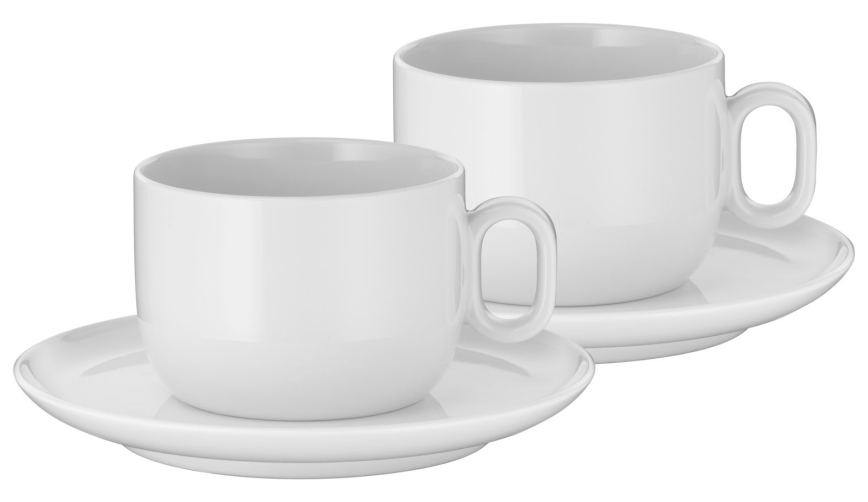 WMF - SET 2x Tazza Cappuccino con piattino BARISTA 160 ml bianco