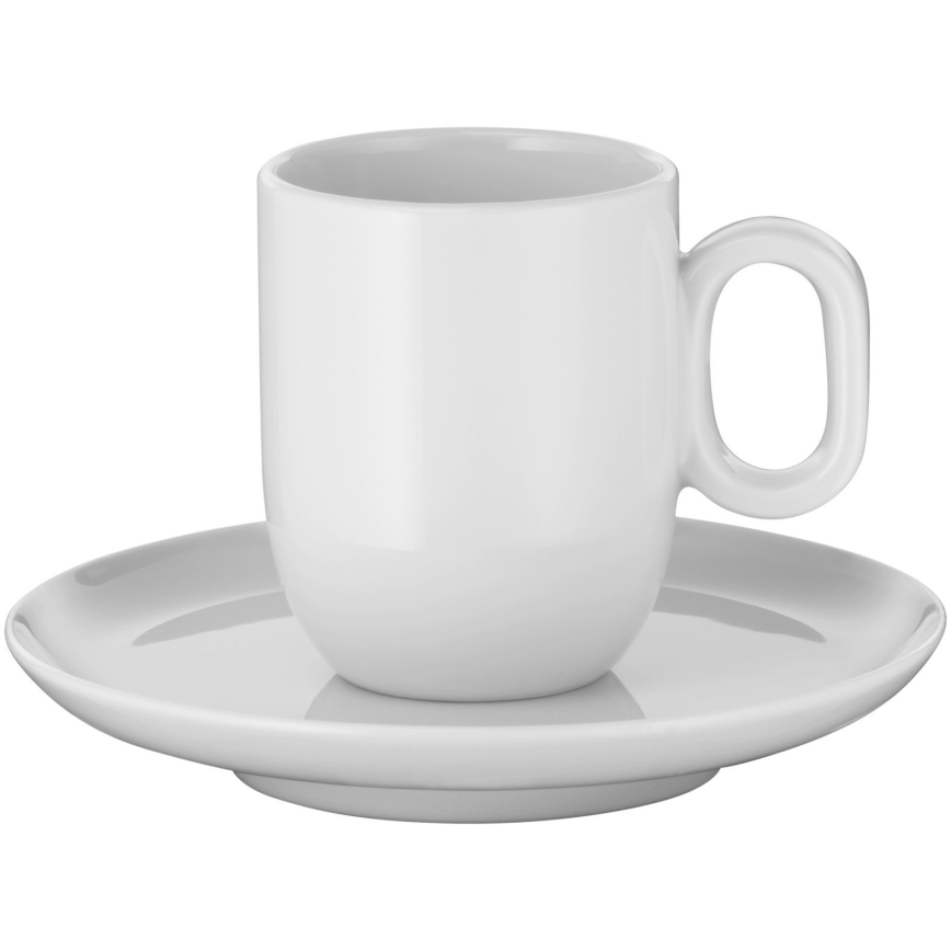WMF - SET 2x Tazza da espresso con piattino BARISTA bianco