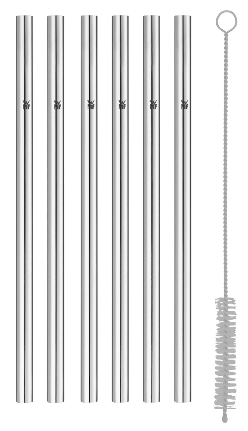 WMF - SET 6x Cannucce in acciaio inox BARIC + spazzola per la pulizia