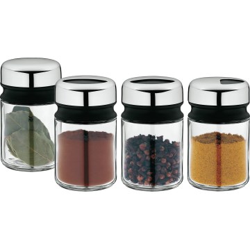 WMF - Set di barattoli per spezie 4pz DEPOT 9,5 cm acciaio inossidabile