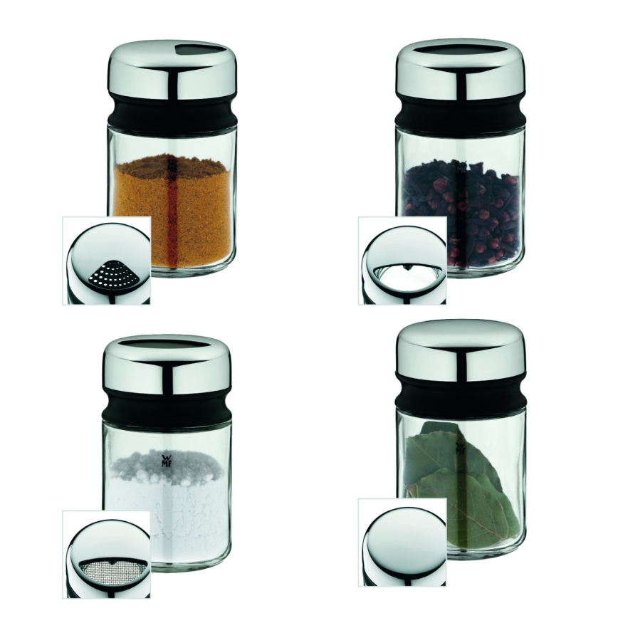 WMF - Set di barattoli per spezie 4pz DEPOT 9,5 cm acciaio inossidabile