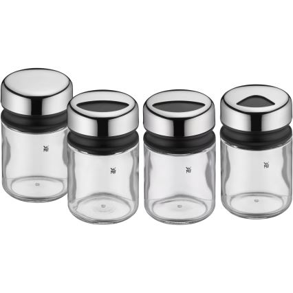 WMF - Set di barattoli per spezie 4pz DEPOT 9,5 cm acciaio inossidabile